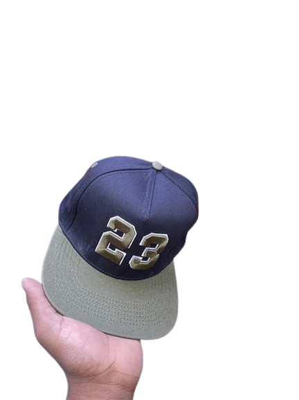 Jordan Number 23 Snapback Streetwear Cap – Black & Olive Green